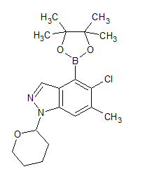 5-Chloro-6-methyl-1-(2-tetrahydropyranyl)indazole-4-boronic acid pinacol ester